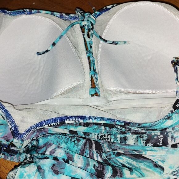 Tankini Bathing Suit Top Bathing Suit Top  Sz 12 - Picture 6 of 8